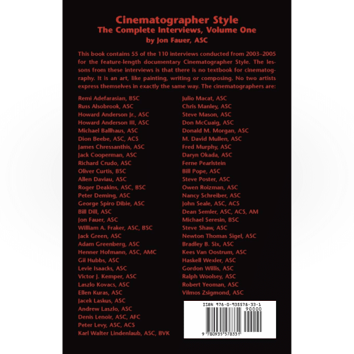 CinematographerStyleVol1 Backcover