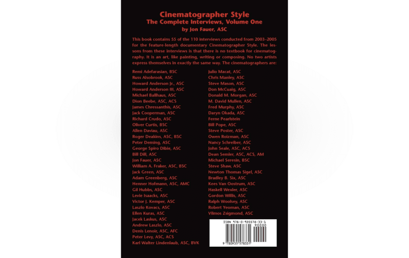 CinematographerStyleVol1 Backcover